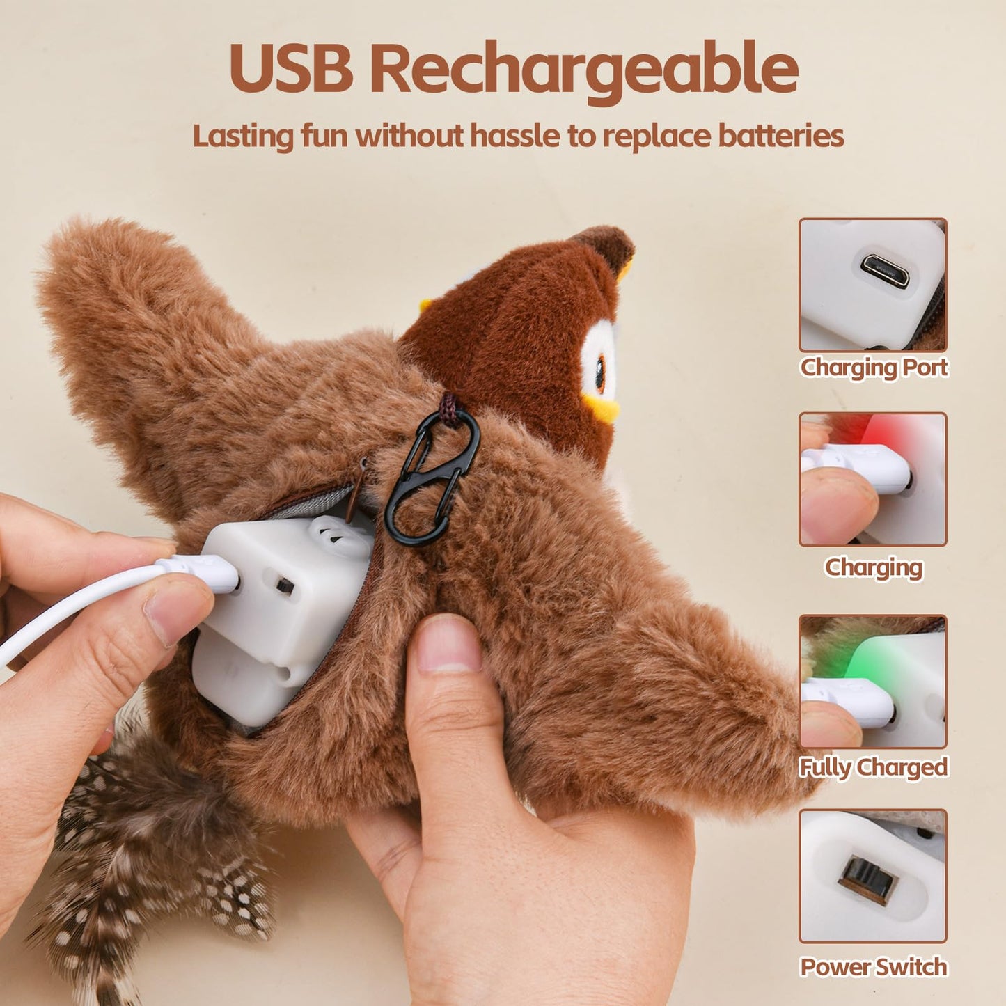 Interactive Chirping Bird Cat Toy